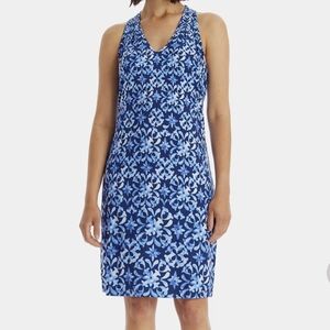 Tommy Bahama Navy and White Floral Dress